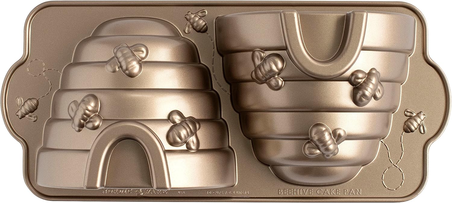 Nordic Ware Beehive Cake Pan 10 Cup Toffee for Baking