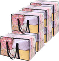 Clear Comforter Storage Bag 7 Pack 110L - Oversized Zipper Organizer