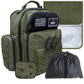 Green Dad Diaper Bag Molle-Style Military Backpack - Rugged 900D