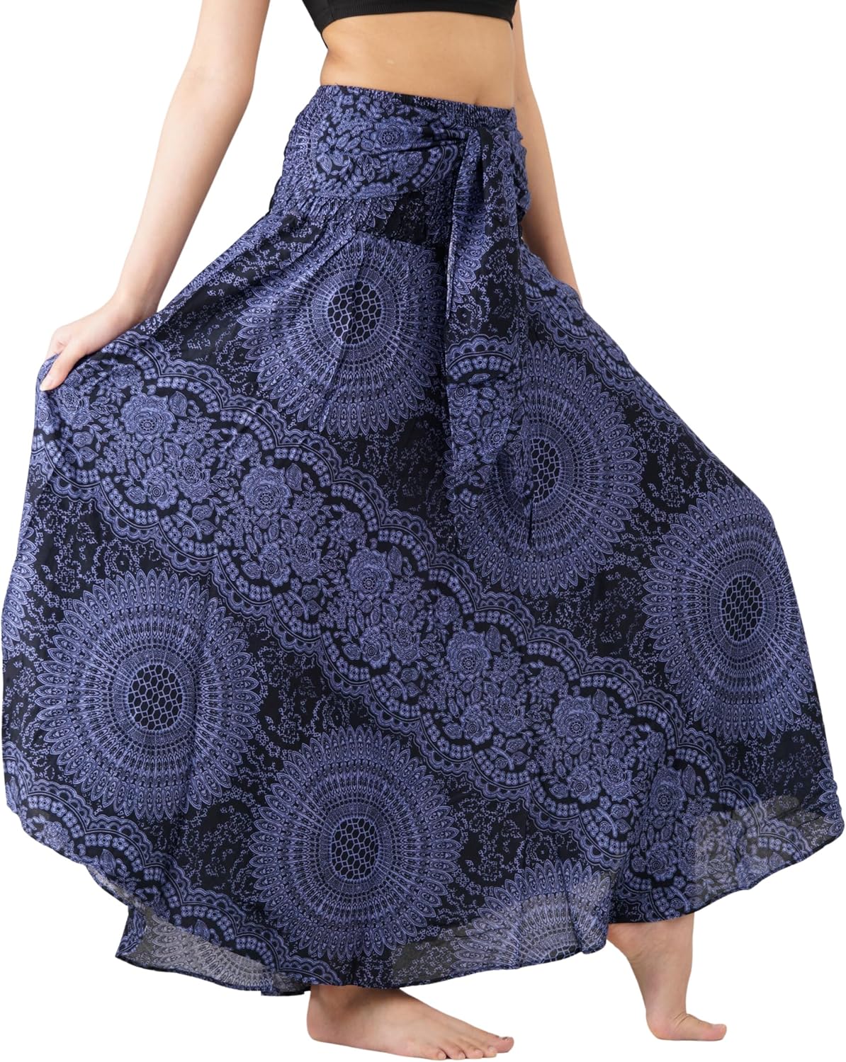 Long Maxi Boho Skirts for Women with Floral Print Style