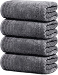 Extra Large Bath Towels 30 x 60 in Pack of 4 - Dark Grey, Lightweight