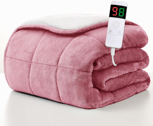 Homemate Heated Weighted Blanket - 50x60in Electric Throw