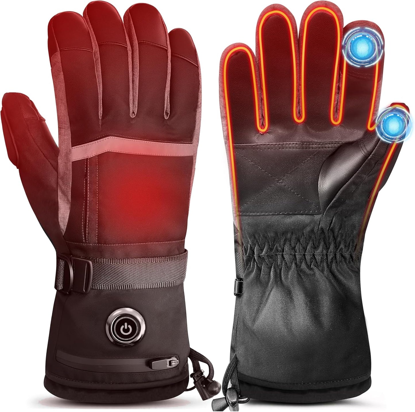 Heated Gloves for Men Hand Warmers Rechargeable Waterproof Touchscreen