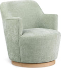 Clarita Mint Chenille Swivel Accent Chair - Modern Comfort