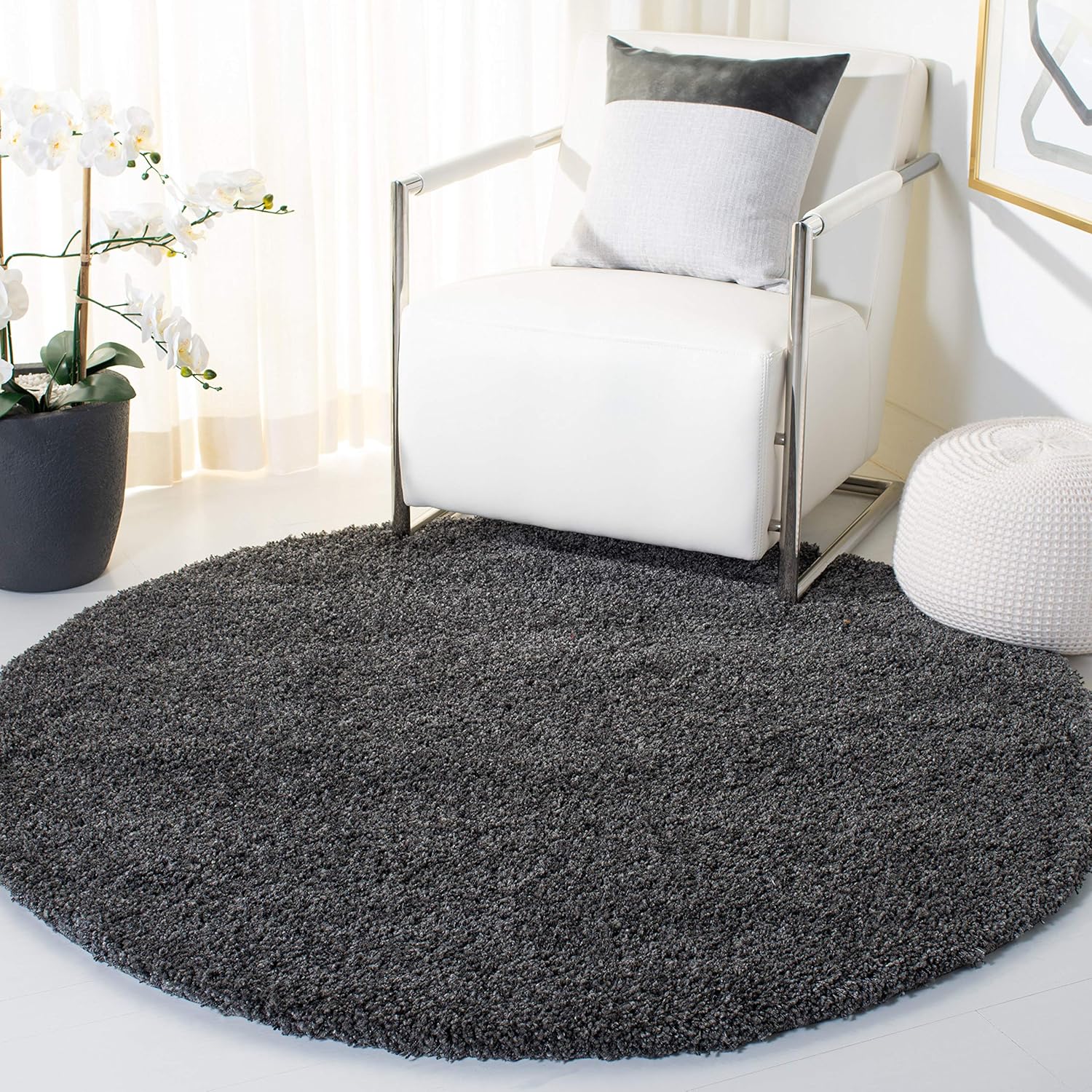 SAFAVIEH California Shag Collection Area Rug - Dark Grey 6ft7