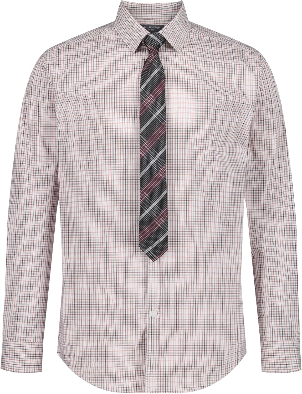 Van Heusen Boys Long Sleeve Collared Dress Shirt and Tie Set