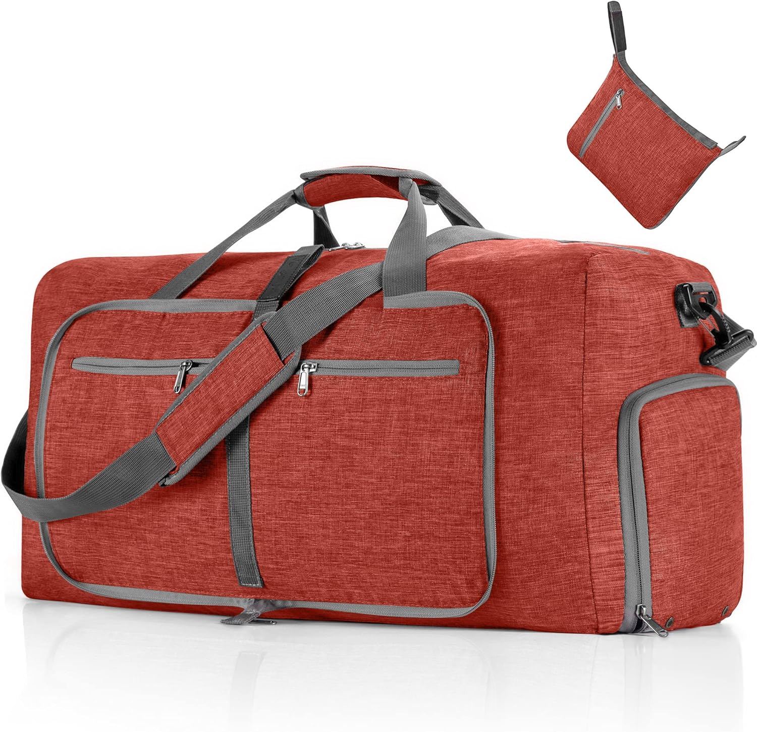Foldable Travel Duffle Bag for Men with Shoes Compartment