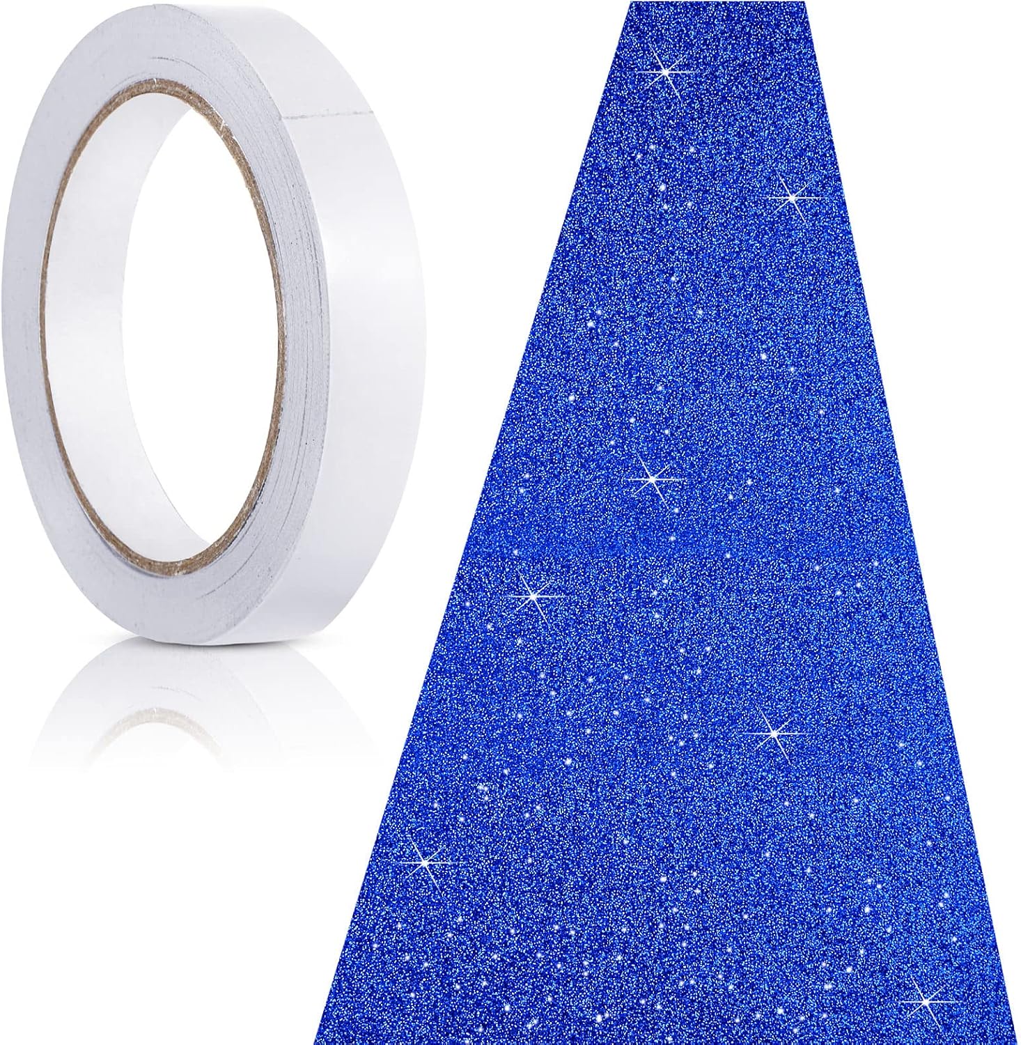Glitter Dark Blue Carpet Runner Rug for Weddings and Parties