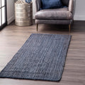 nuLOOM 2x8 Rigo Jute Rug for Farmhouse Decor and Style