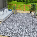 8x10 Outdoor Rug for Patios Clearance - Waterproof Reversible Mat