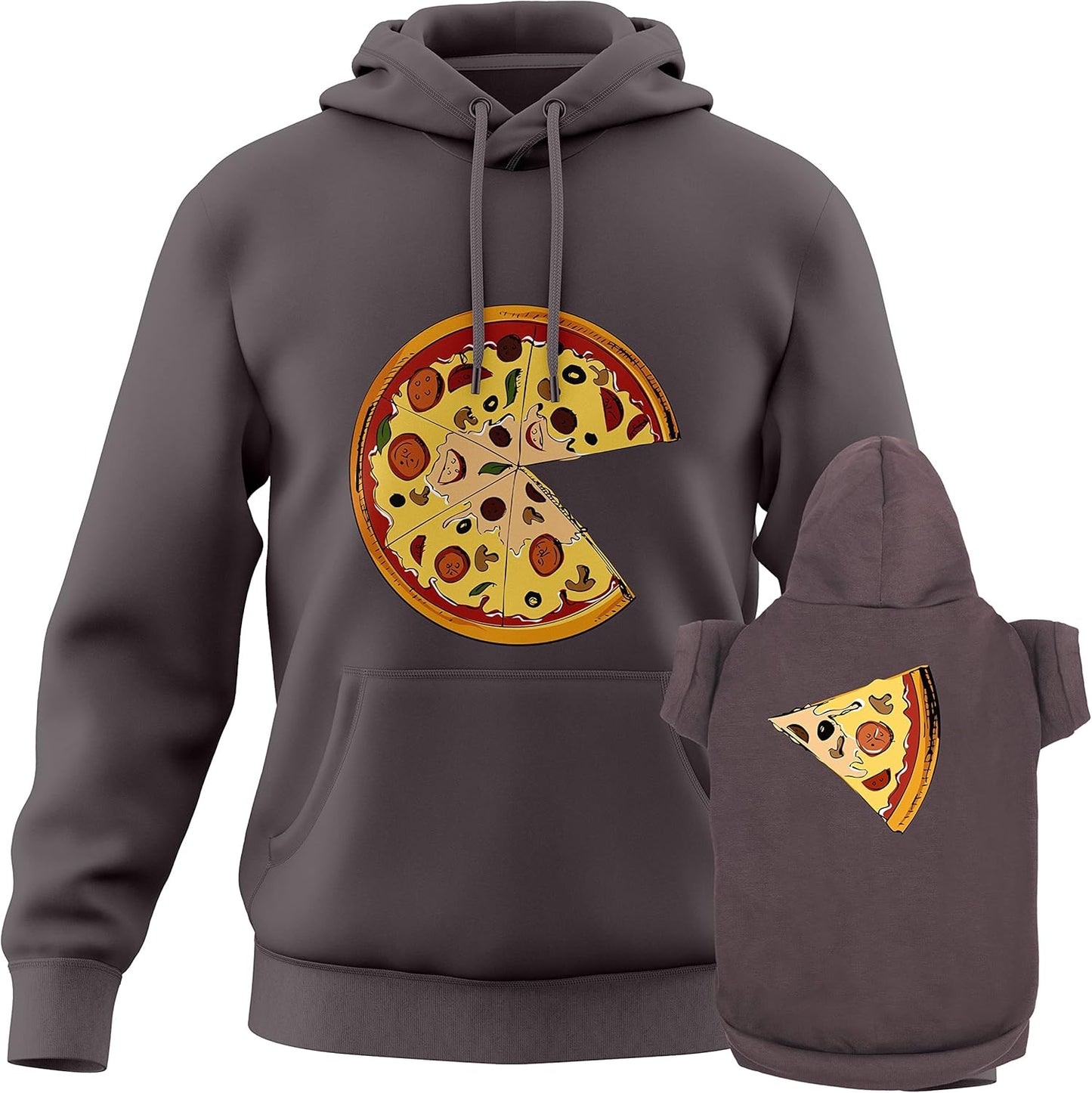 Matching Hoodies for Dogs and Humans - Pizza Slice Sweaters