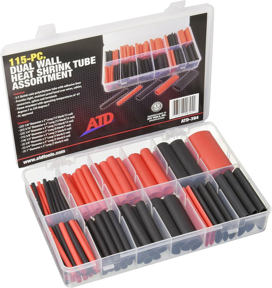 ATD Dual Wall Heat Shrink Tube Set - 115 Pc.