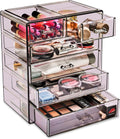 Acrylic Makeup Organizer 4 Large 2 Small Drawers - Clear Vanity