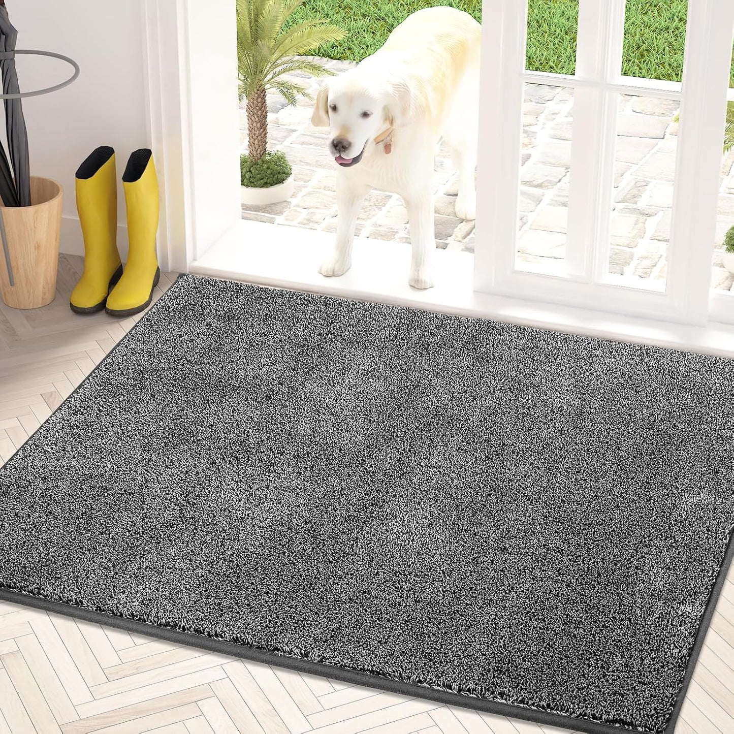 Dirt Trapping Door Mat 34in x 59in, Non-Slip & Machine Washable