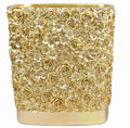 Bathroom Trash Can 1.8 Gallon Small Resin Wastebasket - HandCarved