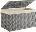 SONGMICS Storage Basket with Lid, 42.3 Gallon Woven Bin - Large