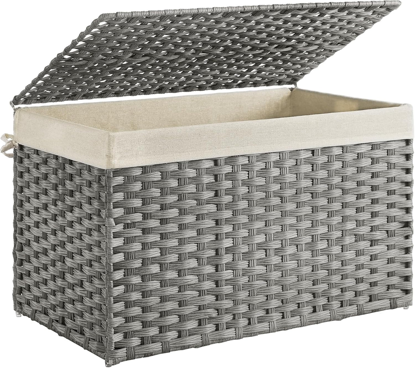 SONGMICS Storage Basket with Lid for Versatile Home Use
