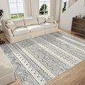 8x10 Area Rugs for Living Room: Soft Non-Slip Geometric Carpet
