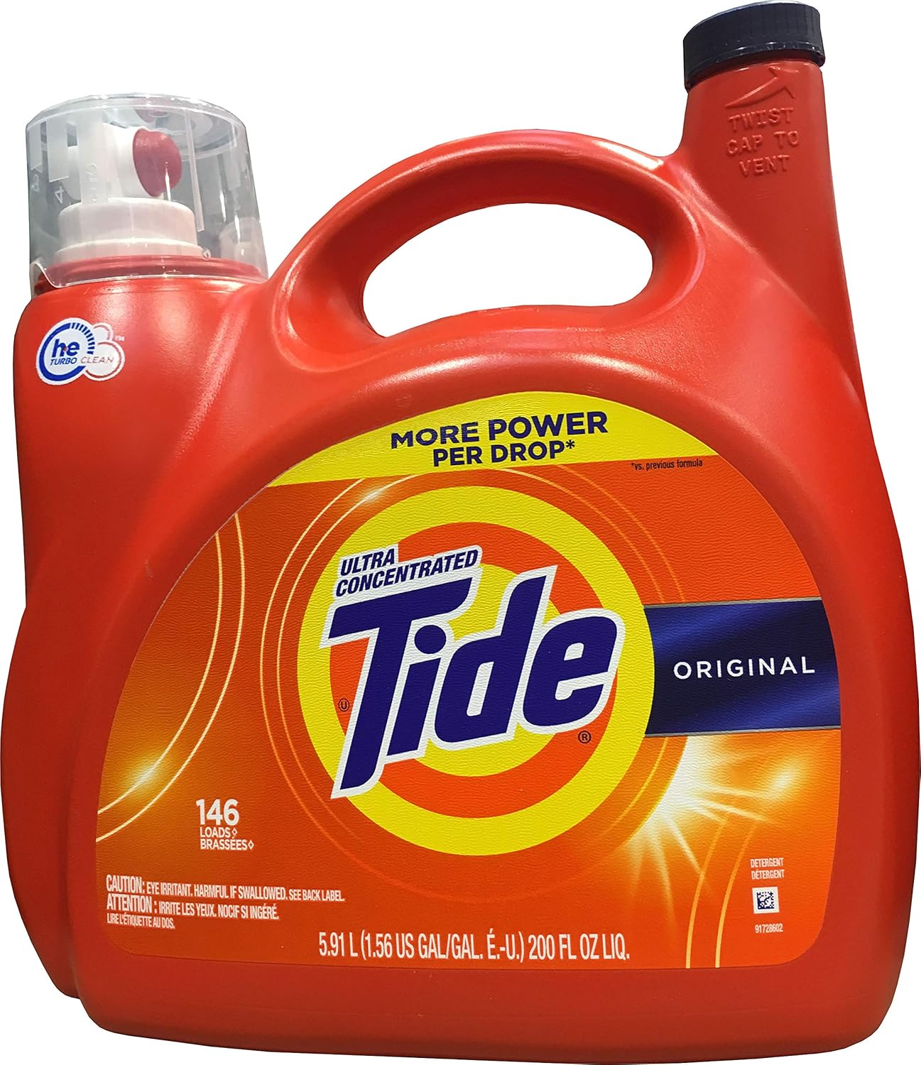 Tide He Original Liquid Detergent for Powerful Cleaning Action