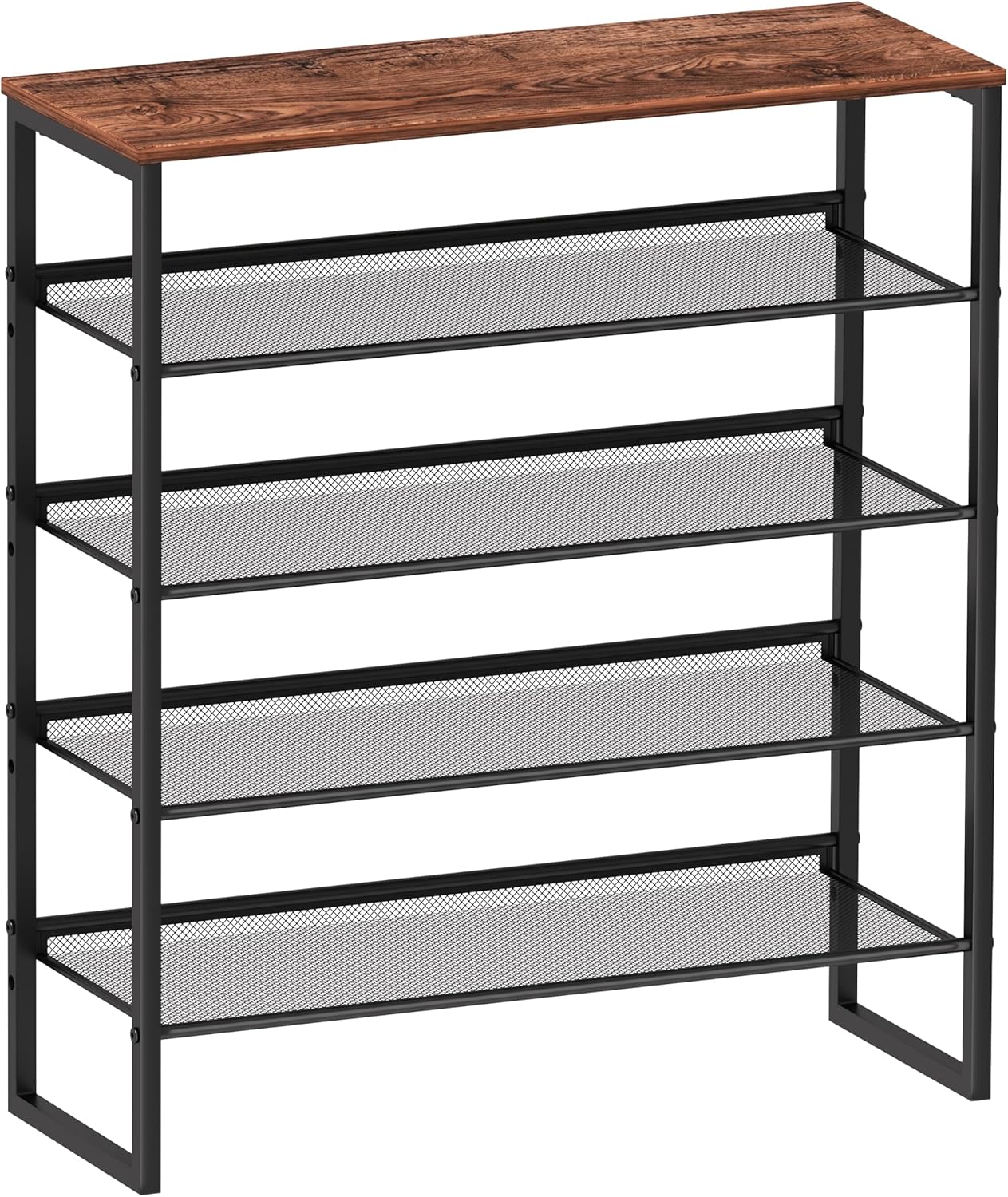 Sturdy Steel Shoe Rack for Entryway with Spacious Top Shelf