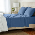 Cotton Jersey 4-Piece Queen Sheet Set - Super Soft Chambray