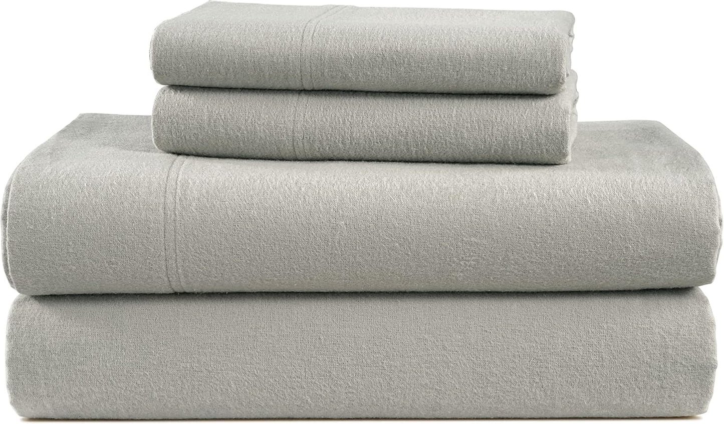 100% Cotton Queen Flannel Sheet Set for Cozy Sleep Experience