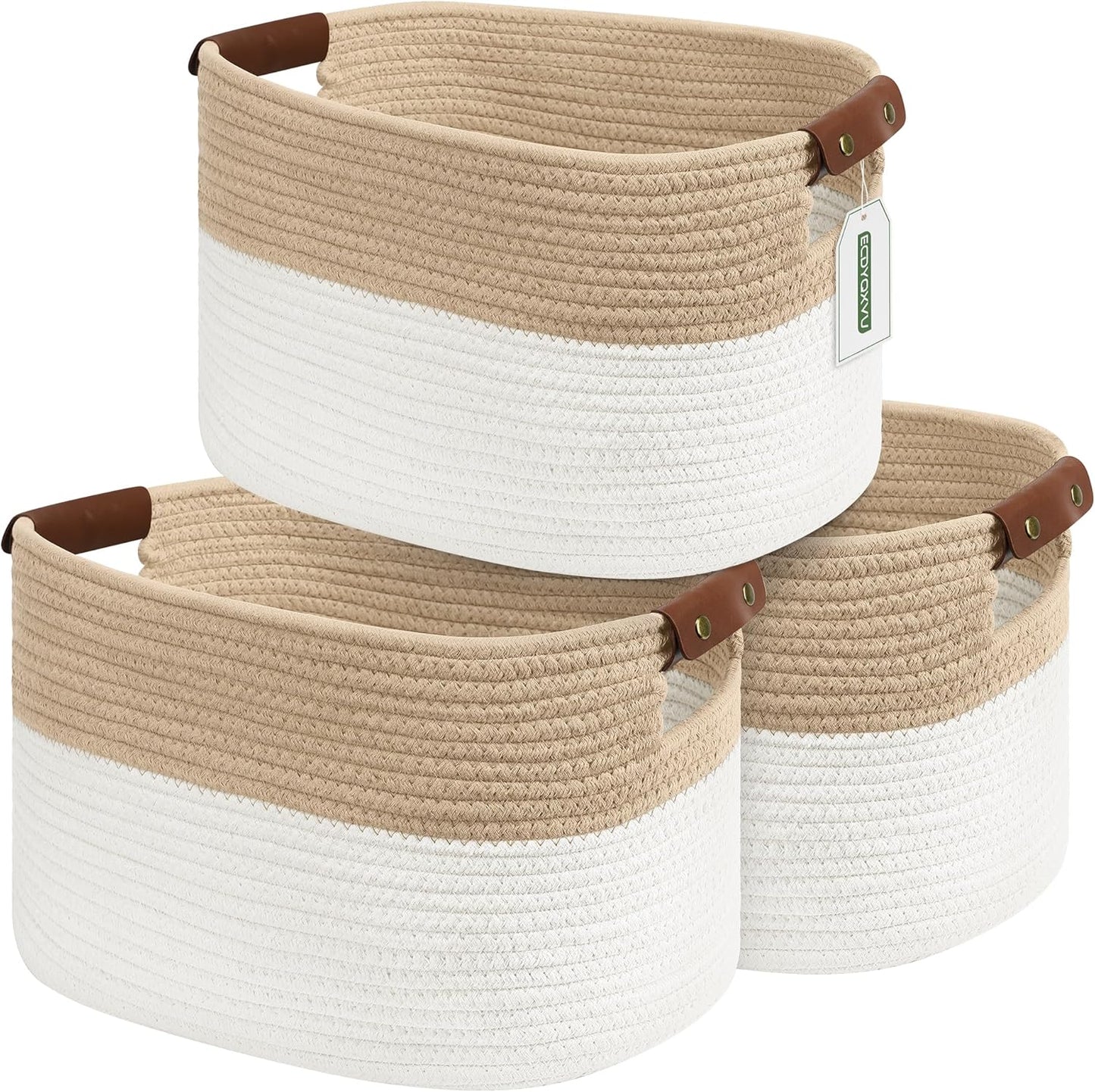 Cotton Rope Storage Baskets for Stylish Home Organization