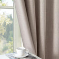 100% Blackout Curtains 96 in Length 2 Panels Faux Linen Long Drapes