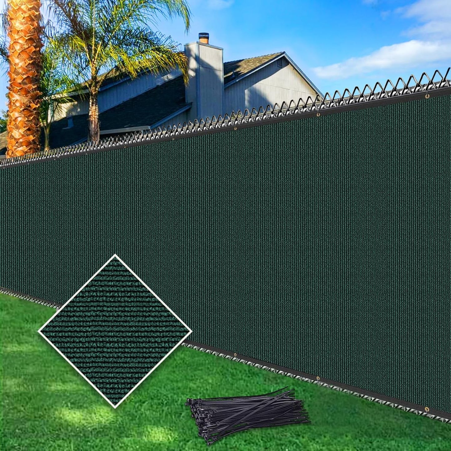 4ftx50ft Heavy Duty Privacy Screen for Outdoor Spaces