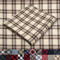 Pico Textiles 4 Yards Tan and Brown Tartan Plaid Flannel Fabric - Soft
