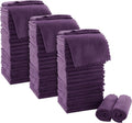 Ultra Soft Premium Washcloths Set 12 in x 12 in - 72 Pack Plum