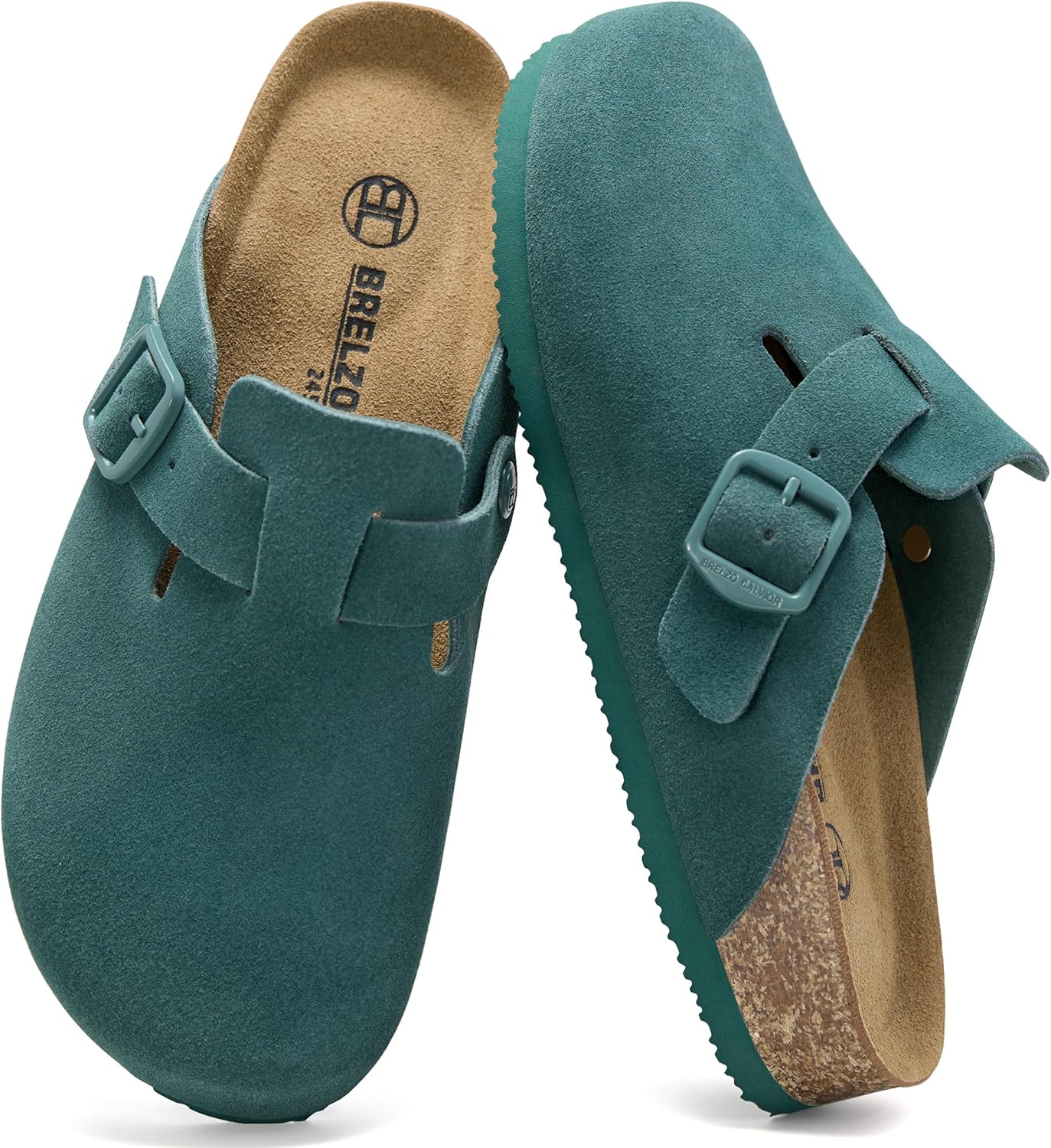 Women's Suede Clogs with Arch Support for Indoor & Outdoor Use