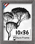 Barnwood Gray 10x36 Picture Frame.75 in Wide - Rustic Solid Wood