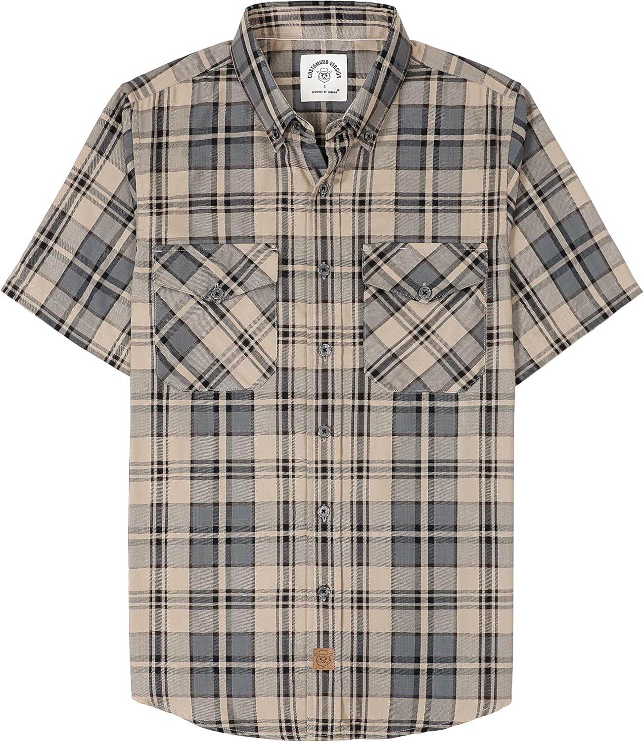 Dubinik Mens Short Sleeve Button Down Shirts for Casual Style
