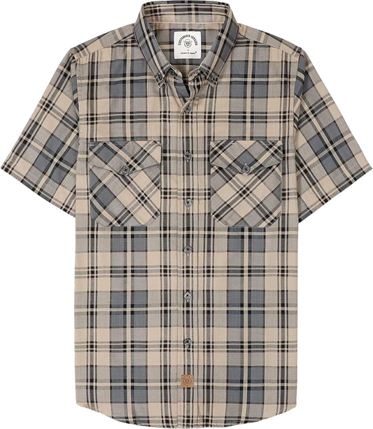 Dubinik Mens Short Sleeve Button Down Shirts for Casual Style