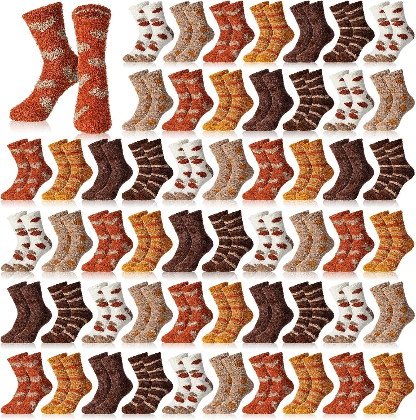 60 Pairs Women Fuzzy Socks Bulk for Winter Warmth and Comfort
