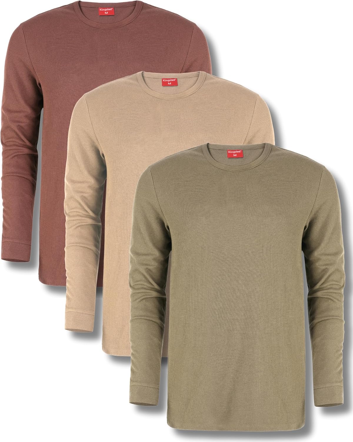 Kingsted Waffle Shirts for Men - Long Sleeve Thermal Comfort