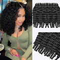 Burmese Curly Bundles Human Hair 12 in 4 Bundles - Natural Black
