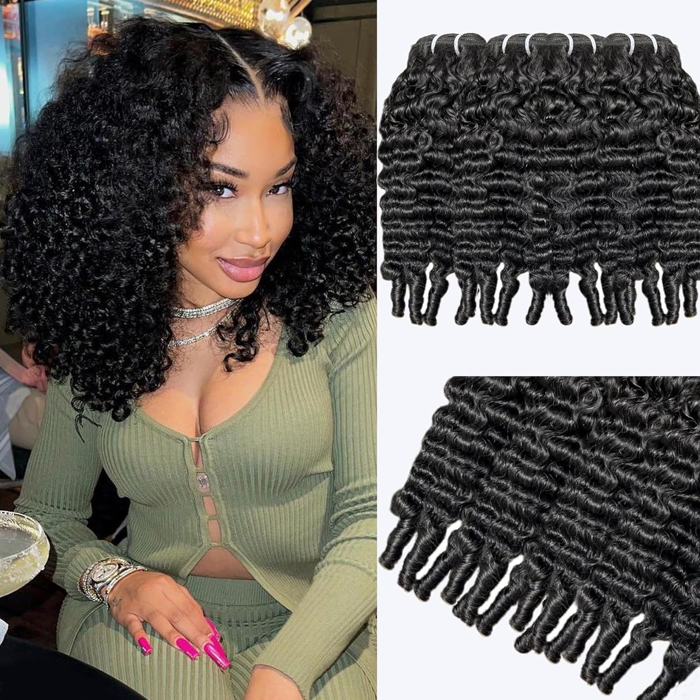 Burmese Curly Bundles Human Hair 12 Inch for Stunning Styles