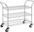 Finnhomy 3-Tier Commercial Grade Rolling Cart - Heavy Duty Utility