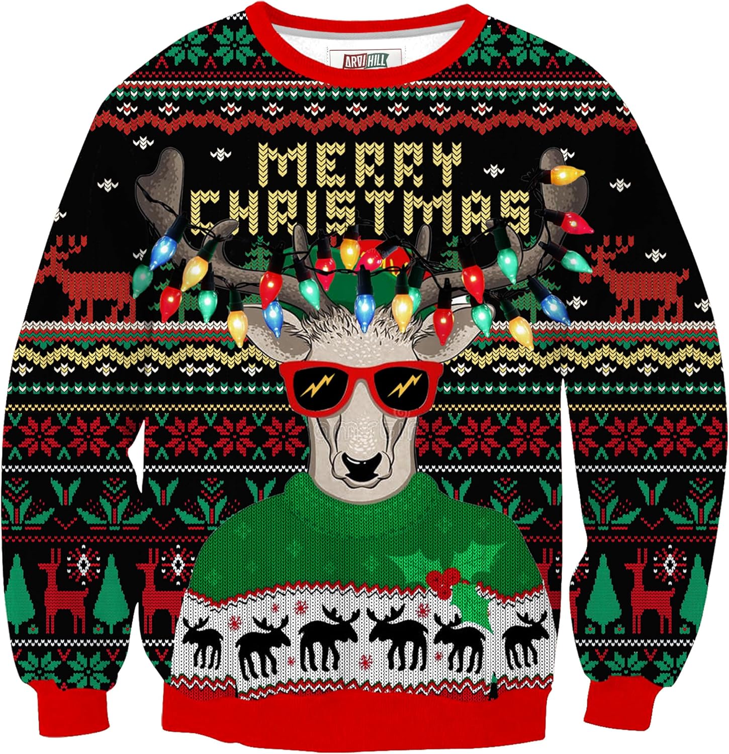 Arvilhill Men's Ugly Christmas Sweatshirt for Holiday Fun