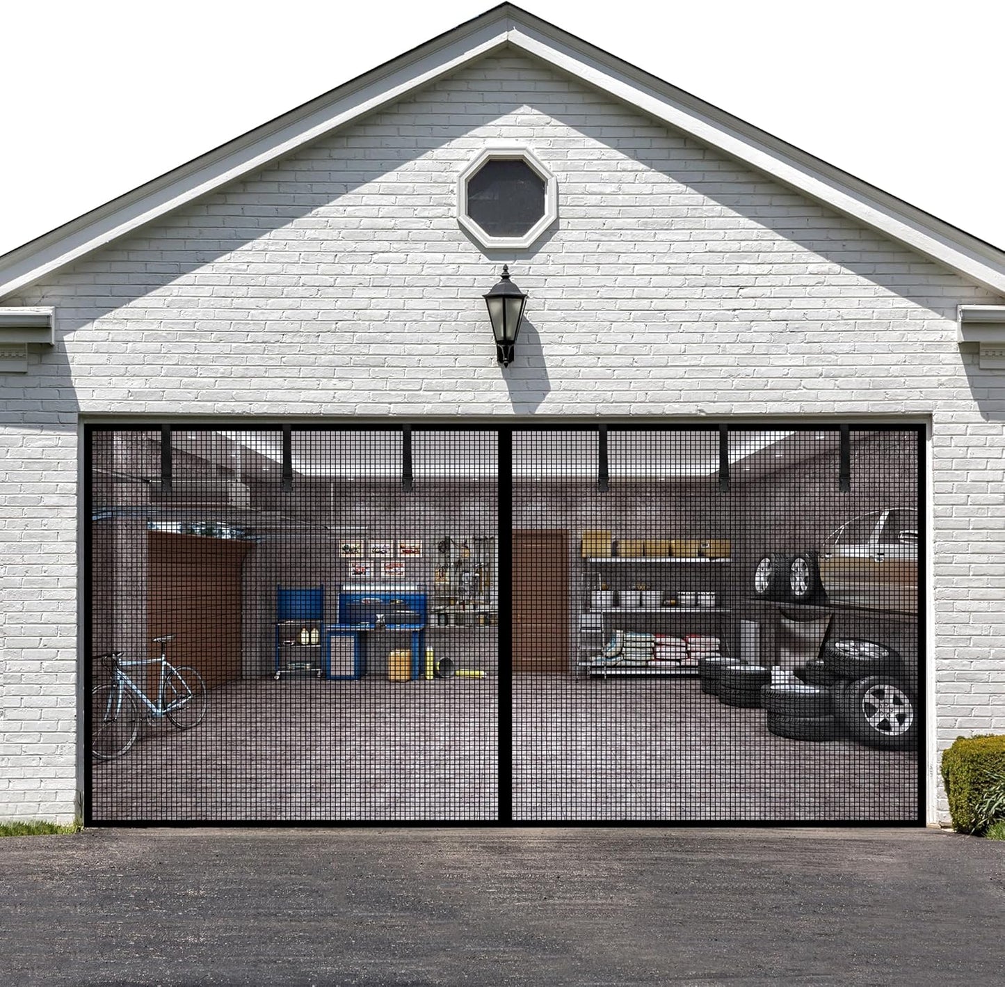 LIAMST Garage Door Screen 10x10FT for Easy Access and Fresh Air