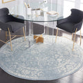 Adirondack 8 ft Round Slate Ivory Area Rug - Durable, Low-Profile