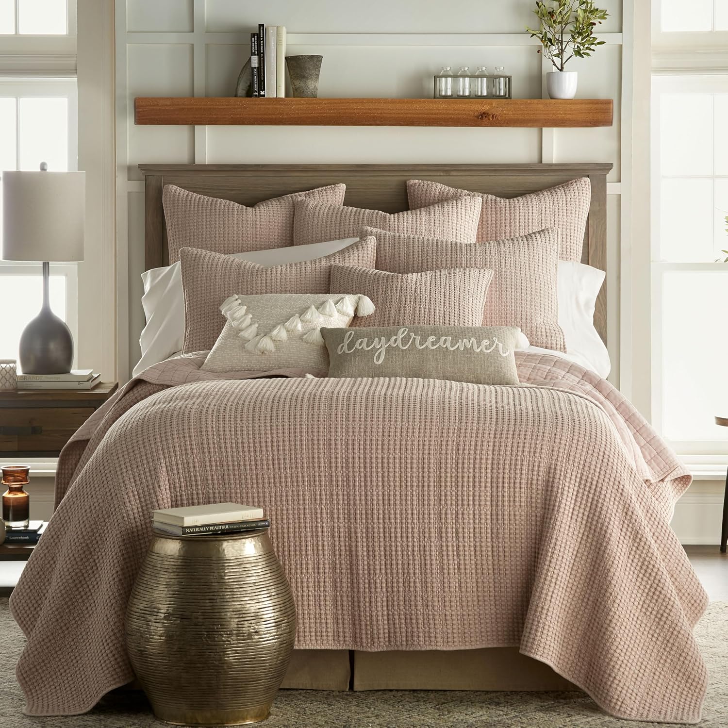 Levtex Home Mills Waffle King Quilt Set - Soft Cotton Comfort