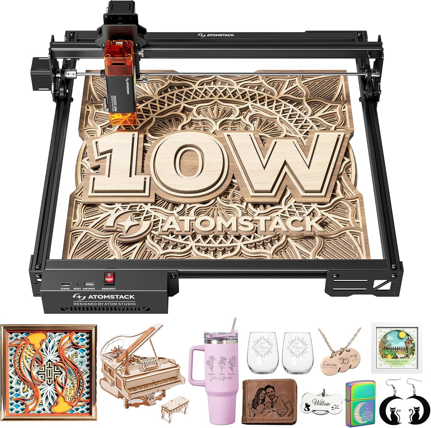 ATOMSTACK A10 Pro V2 Laser Engraver for Wood and Metal