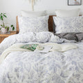 Queen Duvet Cover Set - 100% Cotton Floral Comforter Cover