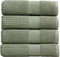 100% Cotton Bath Towel Set of 4 - Soft, Absorbent Quick-Dry