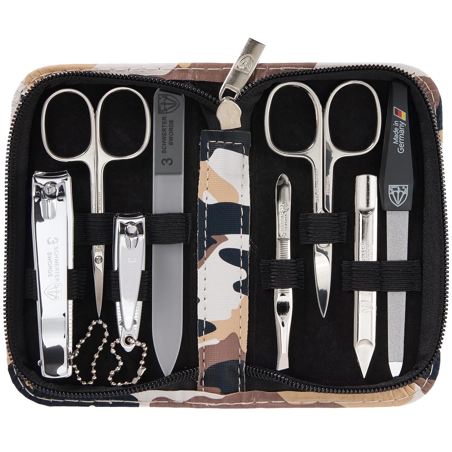 3 Swords Germany 8 Piece Manicure Pedicure Grooming Kit Set