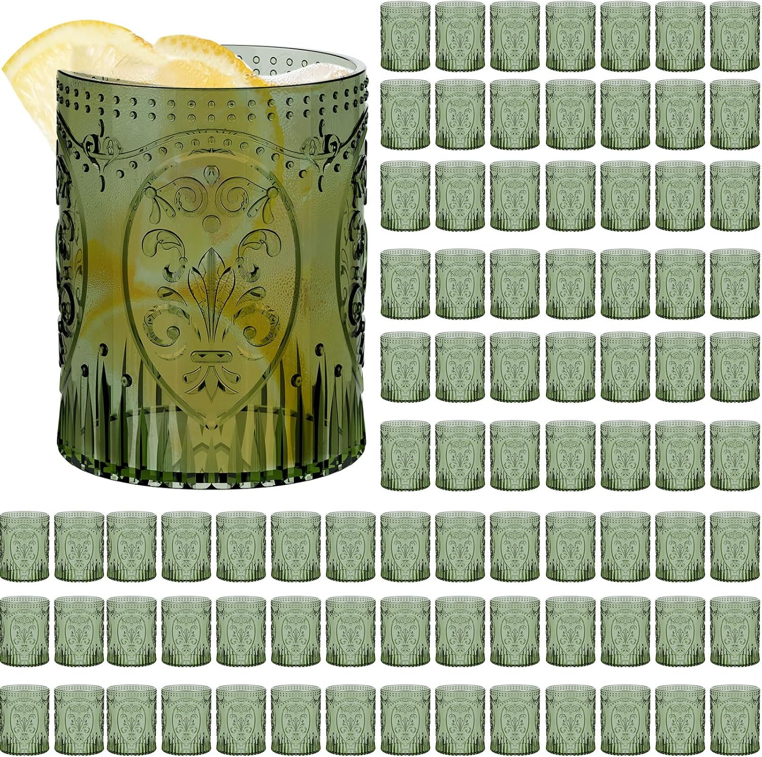 100 Vintage Drinking Glasses for Elegant Parties and Events