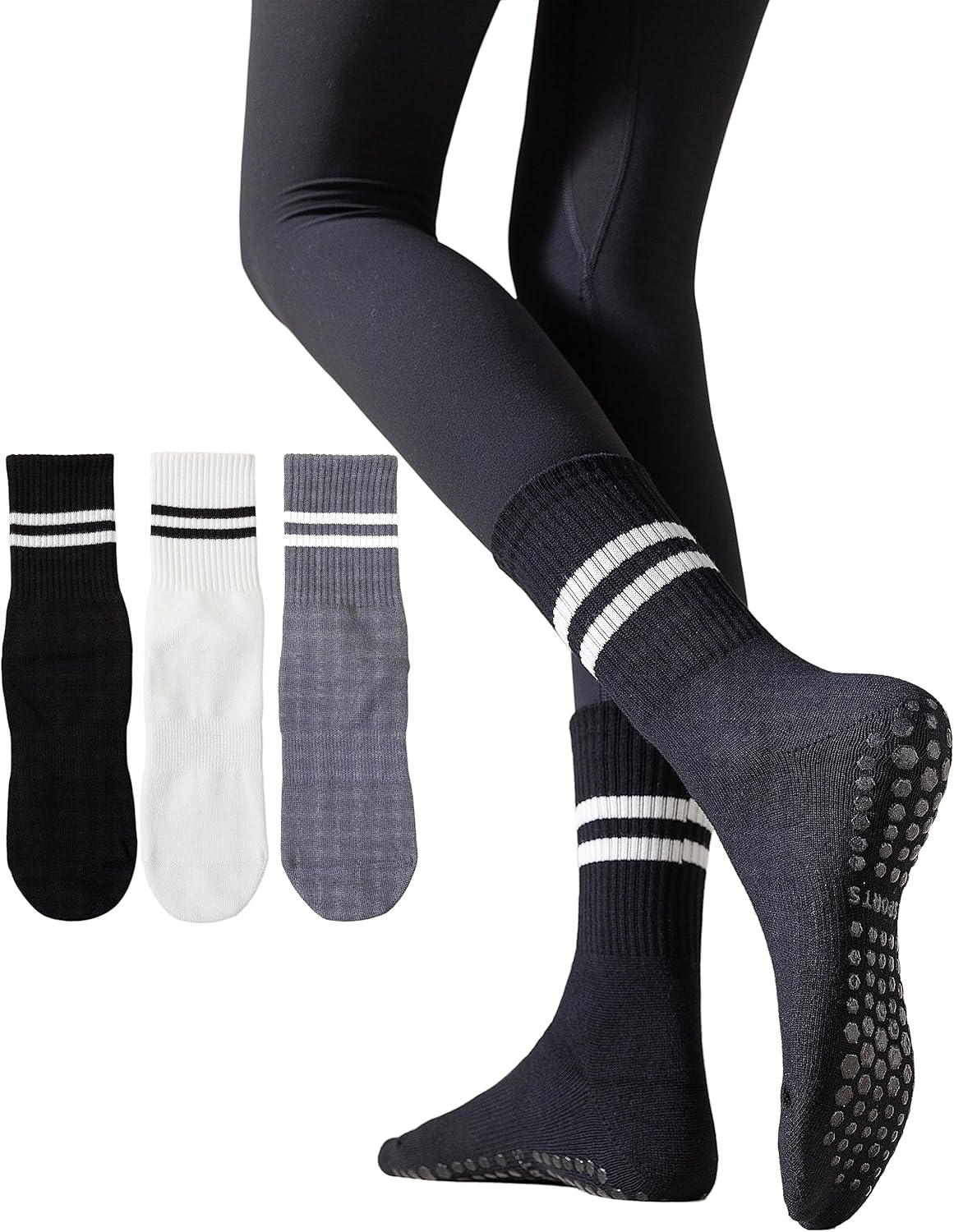 Irisbear Grippy Pilates Socks - Non Slip & Stylish